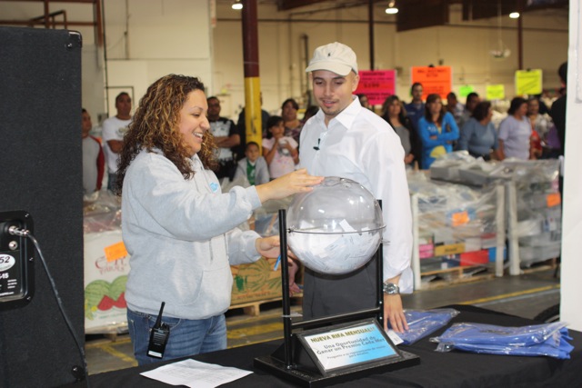 raffle Jenny and Orlando picking out Mays Raffle Winners!