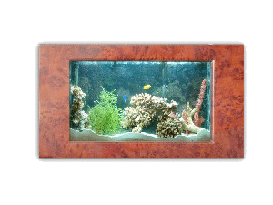 Aqua Bella 41" Wall-Mounted Aquariums - With Aqua Bella's wall-mounted aquarium line, anyone can include a beautiful fresh or saltwater wall mounted aquariums into a business, house, condo, apartment, yacht, or motor home. While most aquariums are maintenance prone, Aqua Bella has a patented organic formula for continued clean water to make the aquarium experience truly enjoyable and maintenance free without hassle.