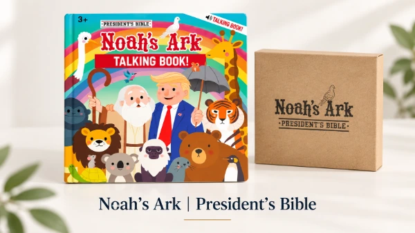 President's Bible Noah's Ark Hardcover Talking Book | New Overstock Manifested Load (12 Sound Buttons)
