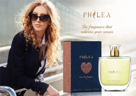 Botellas Philea de 3.4 oz / 100 ml para hombres y mujeres.
