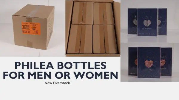 Botellas Philea de 3.4 oz / 100 ml para hombres y mujeres.