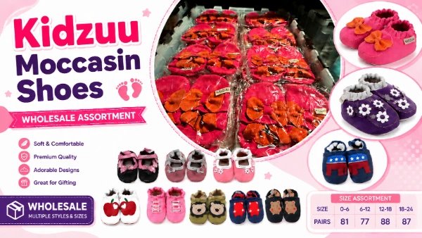 KidZuu Moccasin Shoes | New Overstock Manifested Load and Unmanifested Pallets