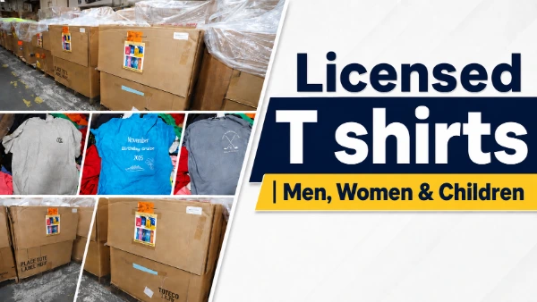 Assorted Licensed Tshirts for Men, Women & Children - 1,100 units | Irregulars Unmanifested Pallets