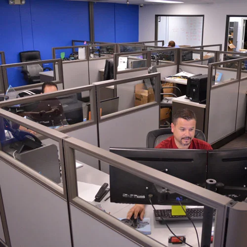 Via Trading account managers at work in the Lynwood office