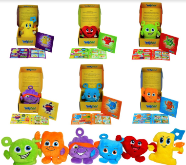 New Overstock Manifested Entypals Kids Gift Boxes Includes:  Character Plush, Hardcover Book & Stick