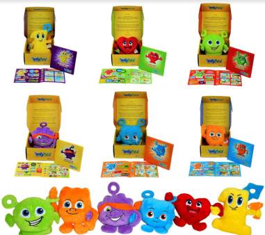 New Overstock Manifested Entypals Kids Gift Boxes Includes:  Character Plush, Hardcover BOOK & Stick