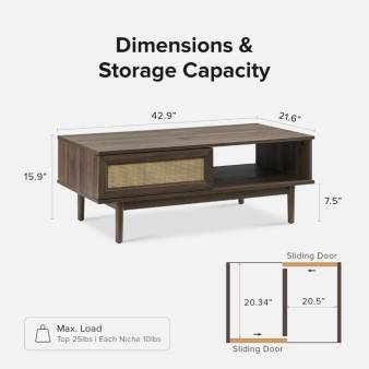 New Overstock Manifested Rattan Side Table, TV Stands, Coffee Tables, Fabric Futons & More