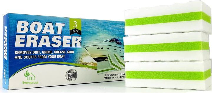 Premium Boat Erasers 3 Pack Removes Scuffs Marks Dirt & Grime